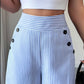 Hochtaillierte Hose mit Streifen und weitem Bein 🌟👖