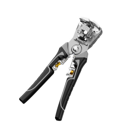 Automatischer selbstjustierender Abisolierer und Crimper