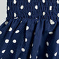 Schulterfreier Damen-Zweiteiler mit Polka Dot