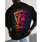 Herren-T-Shirt mit Spielkartenmotiv