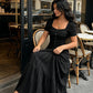 👗 ✨ Frauen Kleidungs-Set mit eckigem Ausschnitt & Maxirock – Elegant, luftig & zeitlos 🌸