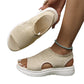 👡Damen Plateau-Sandalen aus atmungsaktivem Strickgewebe – Schlupf-Slipper mit dämpfender Sohle für Sommer, Alltag & Spaziergang