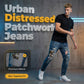👖 🔥 Herren Patchwork Destroyed Jeans – Robust, lässig & mit individuellem Used-Look ✨