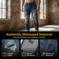 👖 🔥 Herren Patchwork Destroyed Jeans – Robust, lässig & mit individuellem Used-Look ✨