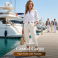 Damen Cargo-Caprihose mit Taschen – Lässiger Freizeitstil