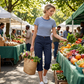Damen Cargo-Caprihose mit Taschen – Lässiger Freizeitstil