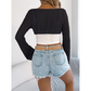 🧶 NUR FÜR KURZE ZEIT 50% RABATT! ✨ Damen Häkel-Bolero – Durchbrochenes Muster, Trompetenärmel, Cropped 🌸