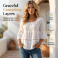 ✨JETZT 50 % RABATT! ✨Elegante Sommerbluse mit eckigem Ausschnitt