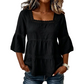 ✨JETZT 50 % RABATT! ✨Elegante Sommerbluse mit eckigem Ausschnitt