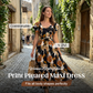 👗 🌸 Damens Retro Maxikleid mit Blumenprint & Plisseefalten – Eleganter Stil, weicher Fall & perfekt für besondere Anlässe ✨