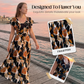 👗 🌸 Damens Retro Maxikleid mit Blumenprint & Plisseefalten – Eleganter Stil, weicher Fall & perfekt für besondere Anlässe ✨