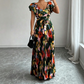 👗 🌸 Damens Retro Maxikleid mit Blumenprint & Plisseefalten – Eleganter Stil, weicher Fall & perfekt für besondere Anlässe ✨