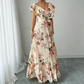 👗 🌸 Damens Retro Maxikleid mit Blumenprint & Plisseefalten – Eleganter Stil, weicher Fall & perfekt für besondere Anlässe ✨