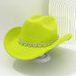 Damen Strass-Herz Cowboyhut Eleganter Französischer Jazz Fedora
