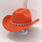 Damen Strass-Herz Cowboyhut Eleganter Französischer Jazz Fedora