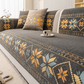 Rutschfester Sofaauflagenbezug aus Chenille im Boho-Stil