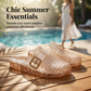 👡 JETZT 50% RABATT! ✨ Damen Glitzer-Slides – Funkelnd & gepolstert – Leicht, perfekt für Strand oder Alltag – Glamouröses Slip-on-Design 🌸
