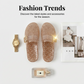 👡 JETZT 50% RABATT! ✨ Damen Glitzer-Slides – Funkelnd & gepolstert – Leicht, perfekt für Strand oder Alltag – Glamouröses Slip-on-Design 🌸