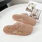👡 JETZT 50% RABATT! ✨ Damen Glitzer-Slides – Funkelnd & gepolstert – Leicht, perfekt für Strand oder Alltag – Glamouröses Slip-on-Design 🌸