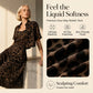 Damen Leopardenmuster Zweiteiliges Kleid-Set