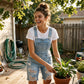 Damen Destroyed Denim Latzhose Shorts