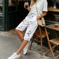Damen Casual Cropped Hose