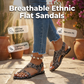 Damen Ethnische Flache Slide-Sandalen