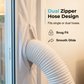 🌬️ Mobiles Klimaanlagen Fensterdichtung Set | 2 Reißverschlüsse für Einzel- & Doppelschlauch ✅ | Wasserdichtes Gewebe | Für Schiebetüren & Balkontüren 🏠 | Energiesparend & Universell