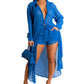 👗✨ Elegantes Damen Chiffon-Set – Transparente Langarm-Strickjacke & Highwaist-Shorts | Ultraleicht, Atmungsaktiv & Perfekt für Urlaub, Strand & Resort!