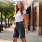 🔥50% RABATT | Damen Casual Hochbund Fransen-Jeans-Shorts – Stylisch, Bequem & Vielseitig