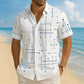 ☀️ 50% RABATT! 👔 Herren Kurzarmhemd mit geometrischem Muster – Locker, luftig & weich – Ideal für Sommer, Urlaub & Freizeit ✨