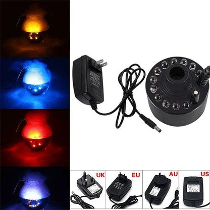 🌊 50% RABATT! 💨 LED-12-Farben Ultraschall-Vernebler – Luftbefeuchter für Teich, Aquarium & Deko – Nebeleffekt für eine einzigartige Atmosphäre ✨