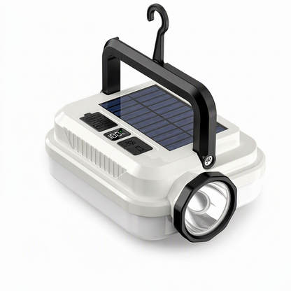 ☀️ Solar-Campinglampe mit LED-Licht und Notladefunktion