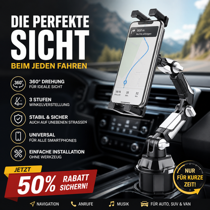 📢📢50 % Rabatt!! ⏰🚗360° dreh- und verstellbarer Auto-Becherhalter