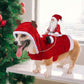 🐕Hund Weihnachtskleidung Weihnachtsmann reitendes Reh 🎄