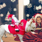 🐕Hund Weihnachtskleidung Weihnachtsmann reitendes Reh 🎄
