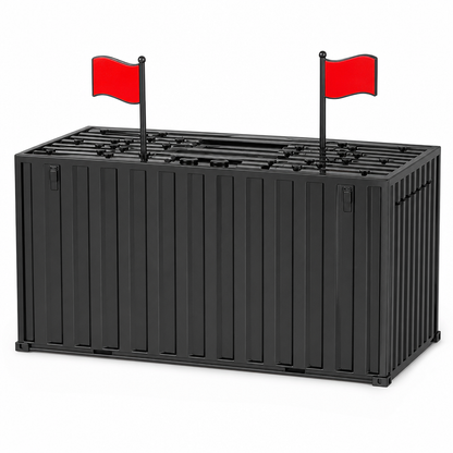 Digitales Münz-Sparschwein im Schiffscontainer-Design mit automatischer Münzzählung für USD-, EUR- und GBP-Münzen – batteriebetriebenes Sparschwein