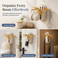 Wall Mounted Five Claw Retractable Adhesive Hook Storage Rack
