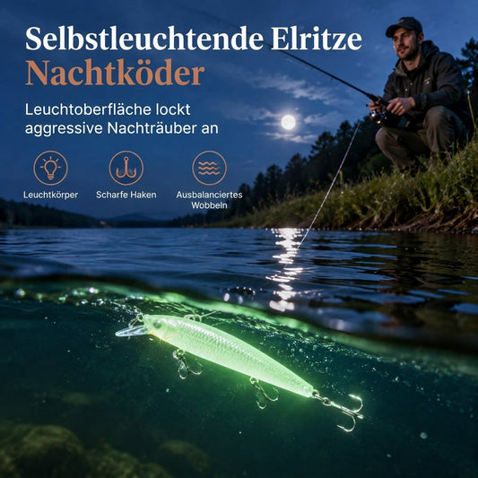 7cm, 8g leuchtender Minnow Hard Bait, künstlicher Köder für die Nachtfischerei