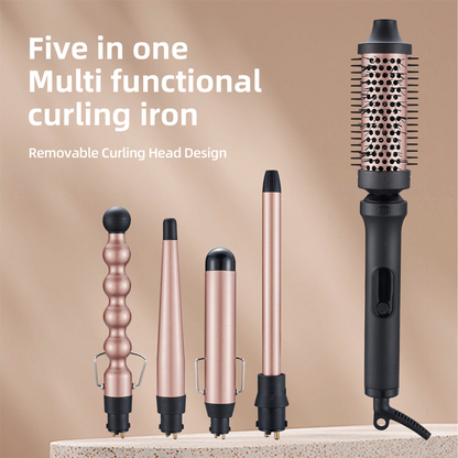 5-in-1 Interchangeable Curling Iron Set